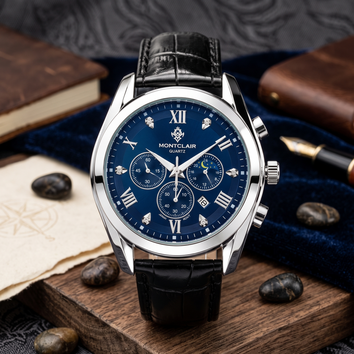 Montclair NOIR Royale Blue Chronograph