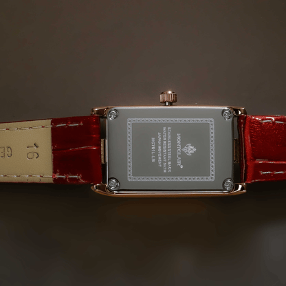 Montclair Burgundy Red Crystal Quartz Watch